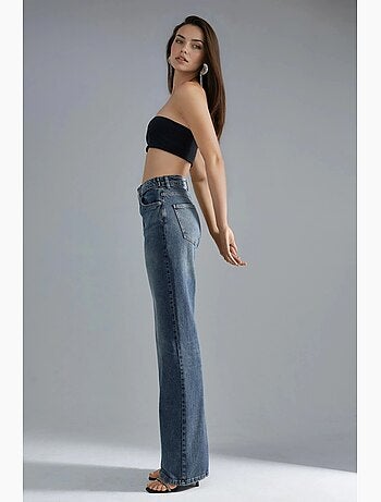Jean en denim taille haute à jambes larges hiccup