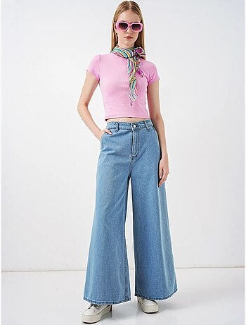 Jean en denim taille haute et jambes larges bdart