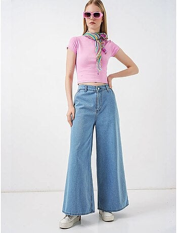 Jean en denim taille haute et jambes larges bdart