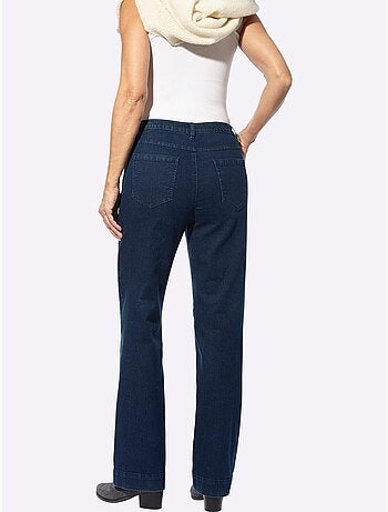 Jean en coton avec ceinture gainante et coupe classique 5 poches - taille standard - moda vilona