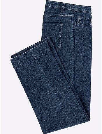 Jean en coton avec ceinture gainante et coupe classique 5 poches - taille standard - moda vilona