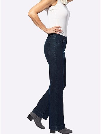Jean en coton avec ceinture gainante et coupe classique 5 poches - taille standard - moda vilona