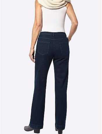 Jean en coton avec ceinture gainante et coupe classique 5 poches - taille standard - moda vilona