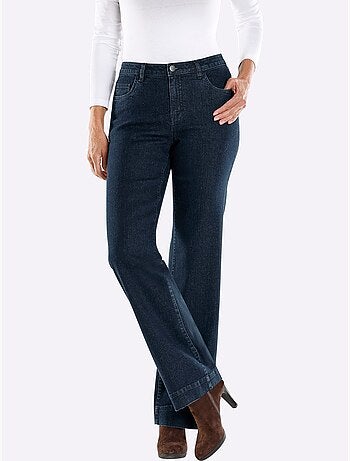 Jean en coton avec ceinture gainante et coupe classique 5 poches - taille standard - moda vilona