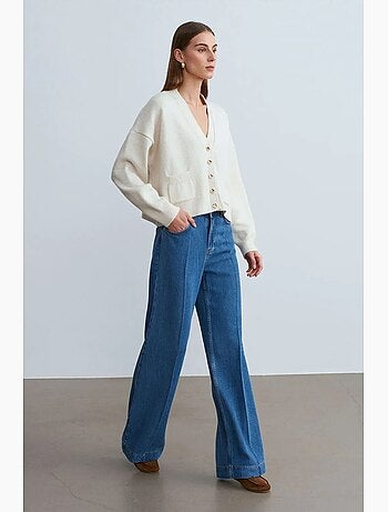 Jean en tencel à taille haute et jambe large dilvin