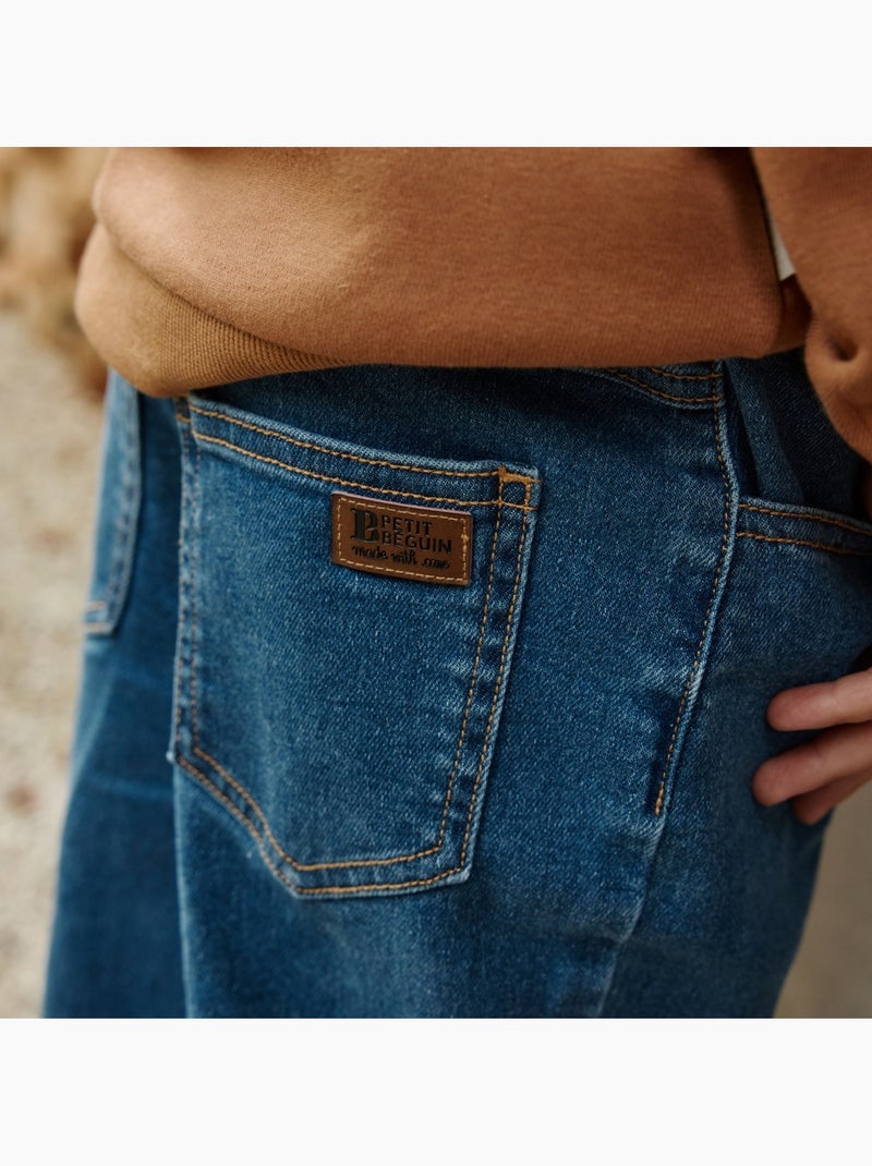 Jean enfant relaxed Bleu - Kiabi