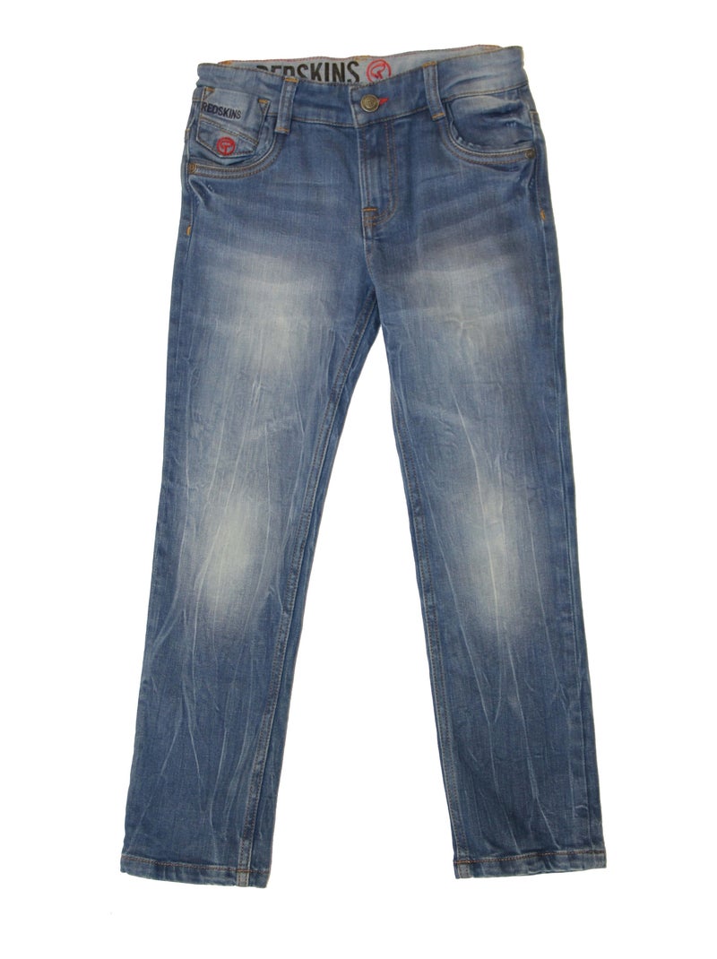 Jean Enfant Stone Used Redskins Bleu - Kiabi