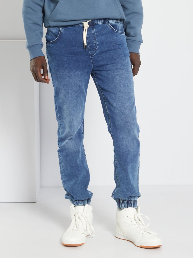 Jean esprit 'jogger' Bleu - Kiabi