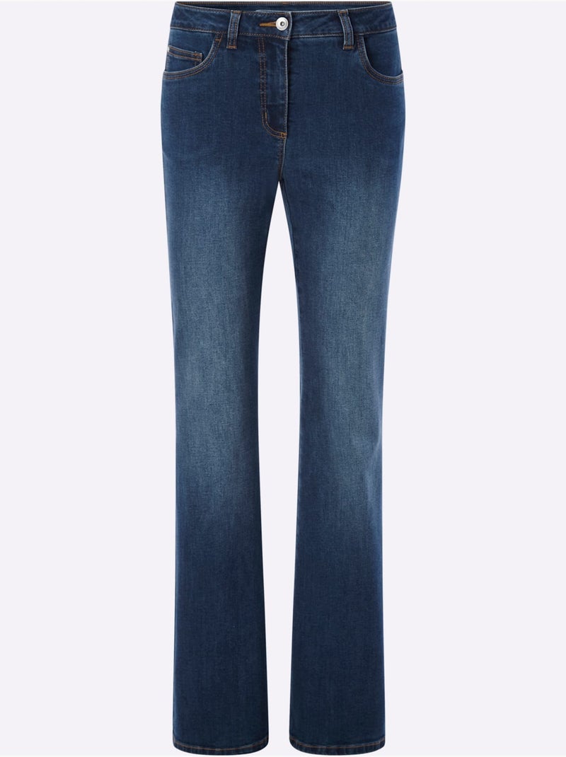 Jean évasé Coton Extensible - Taille Standard - Witt Bleu jean - Kiabi