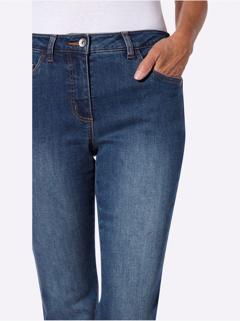Jean évasé Coton Extensible - Taille Standard - Witt Bleu jean - Kiabi