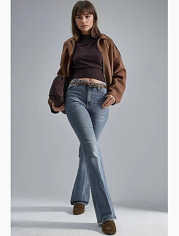 Jean évasé taille haute hiccup