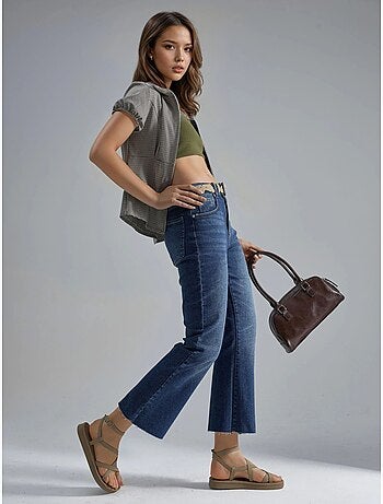 Jean évasé taille haute hiccup
