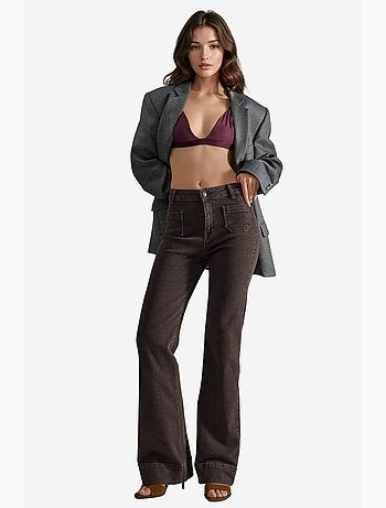 Jean évasé taille haute hiccup