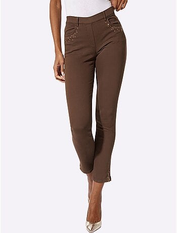 Jean extensible 91% coton - taille courte - helline