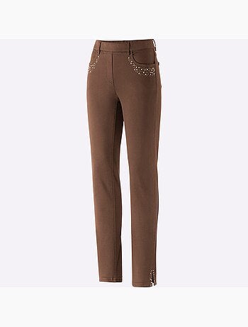 Jean extensible 91% coton - taille courte - helline