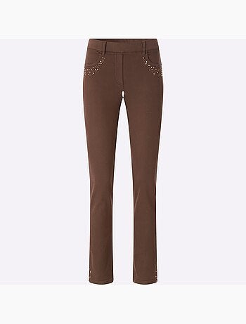 Jean extensible 91% coton - taille courte - helline