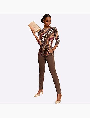 Jean extensible 91% coton - taille courte - helline
