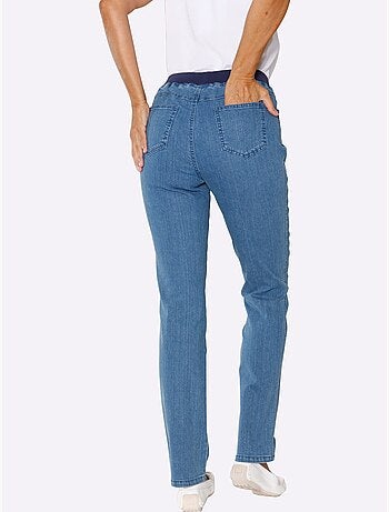 Jean extensible à ceinture élastique avec deux poches pratiques - Taille extra courte - Witt