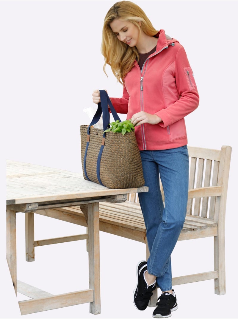 Jean extensible à ceinture élastique avec deux poches pratiques - Taille extra courte - Witt Bleu Blanc - Kiabi
