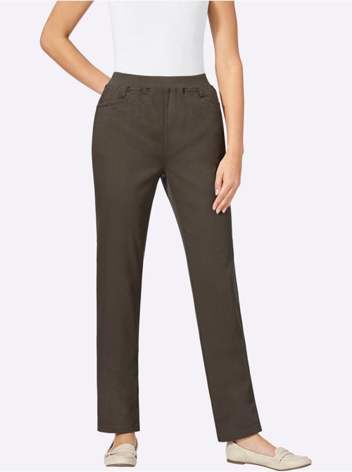 Jean extensible à ceinture élastique avec poches pratiques - Taille courte - Witt - Kiabi Jean extensible à ceinture élastique avec poches pratiques - Taille courte - Witt - Kiabi