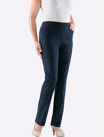 Jean extensible à ceinture élastique avec deux poches pratiques - Taille extra courte - Witt