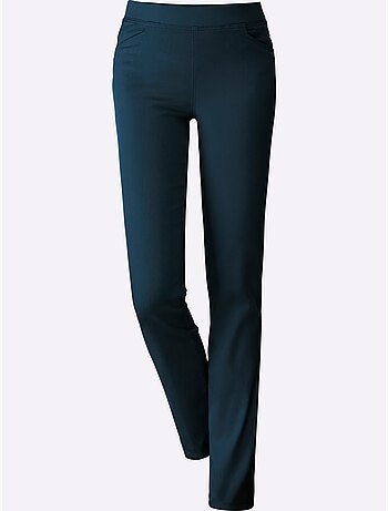 Jean extensible à ceinture élastique avec deux poches pratiques - Taille extra courte - Witt