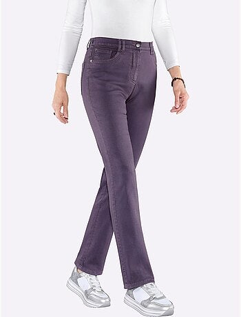 Pantalon à taille haute avec poches et ceinture élastique - Taille courte - Moda Vilona
