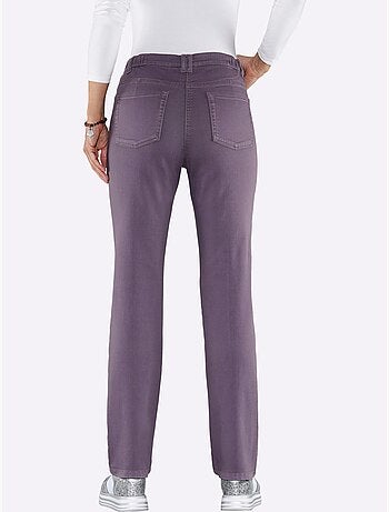 Pantalon à taille haute avec poches et ceinture élastique - Taille courte - Moda Vilona