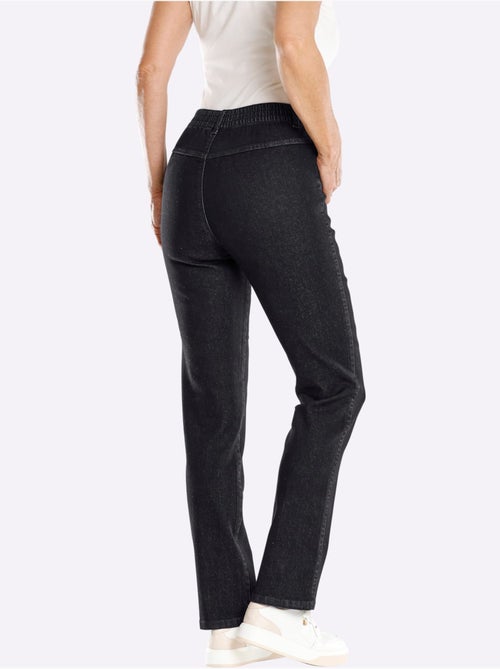 Jean extensible avec ceinture élastique et 2 poches devant - Taille courte - Moda Vilona - Kiabi Jean extensible avec ceinture élastique et 2 poches devant - Taille courte - Moda Vilona - Kiabi