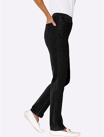 Jean extensible à ceinture élastique et poches pratiques - Taille courte - Witt