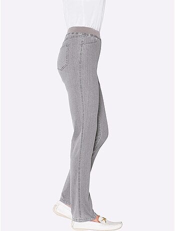 Jean extensible à ceinture élastique et poches pratiques - Taille courte - Witt