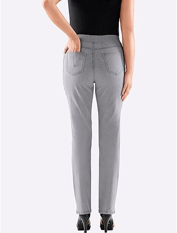 Jean extensible à ceinture élastique et poches pratiques - Taille courte - Witt