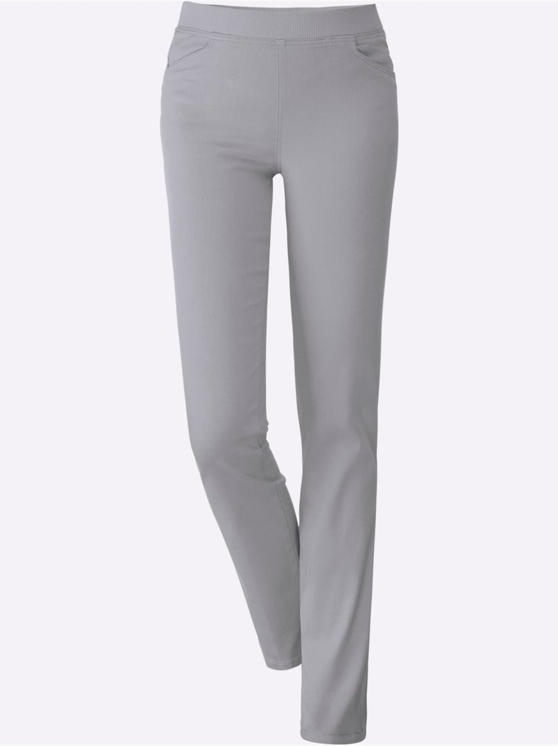Jean extensible avec ceinture élastique et poches pratiques - Taille standard - Witt Gris - Kiabi