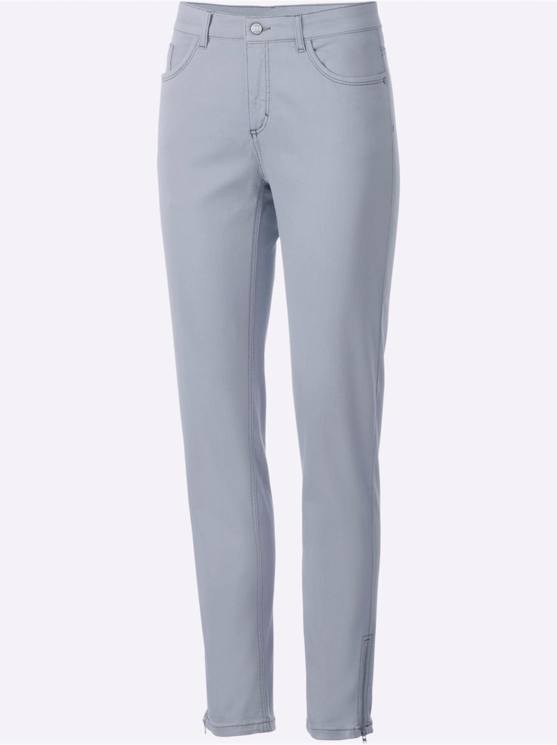 Jean Extensible Coupe 5 Poches - Taille Standard - Helline Gris - Kiabi