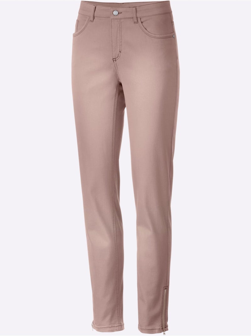 Jean Extensible Coupe 5 Poches - Taille Standard - Helline Rose - Kiabi