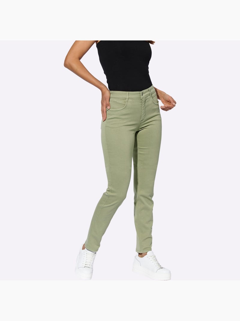 Jean Extensible Coupe étroite - Taille Standard - Helline Vert - Kiabi