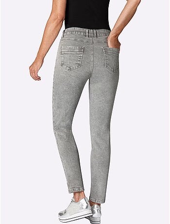 Jean Extensible Fente Aux Chevilles Décorée Tendance - Taille Standard - Moda Vilona