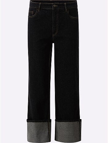 Jean Extensible Finition Des Jambes Avec Revers - Taille Standard - Helline