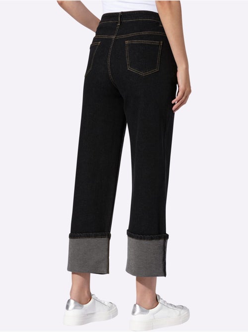 Jean Extensible Finition Des Jambes Avec Revers - Taille Standard - Helline - Kiabi