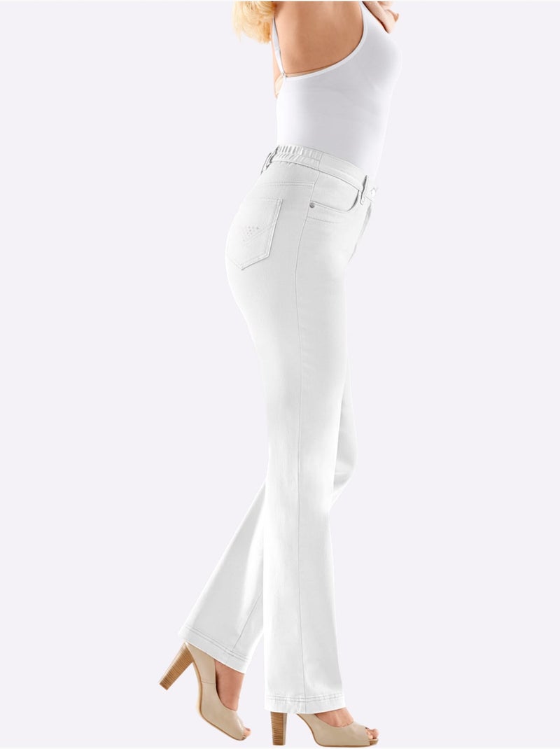 Jean Extensible Qualité Coton - Taille Standard - Witt Blanc - Kiabi