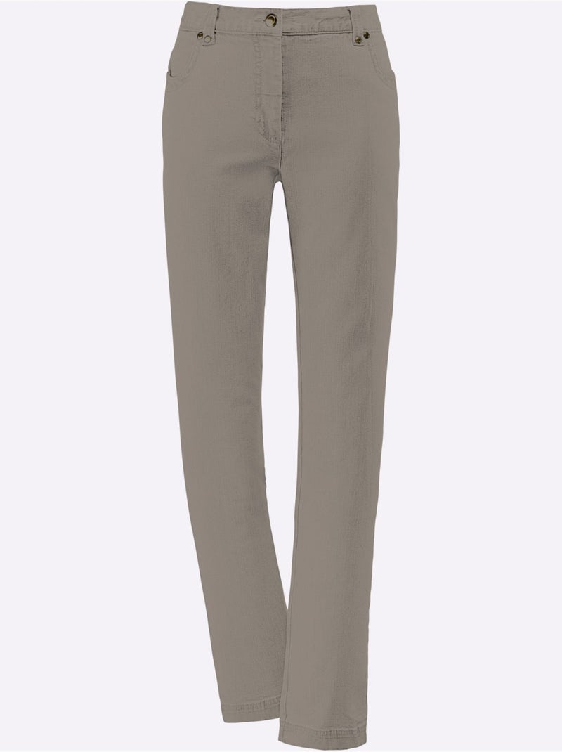 Jean Extensible Qualité Coton - Taille Standard - Witt Gris taupe - Kiabi