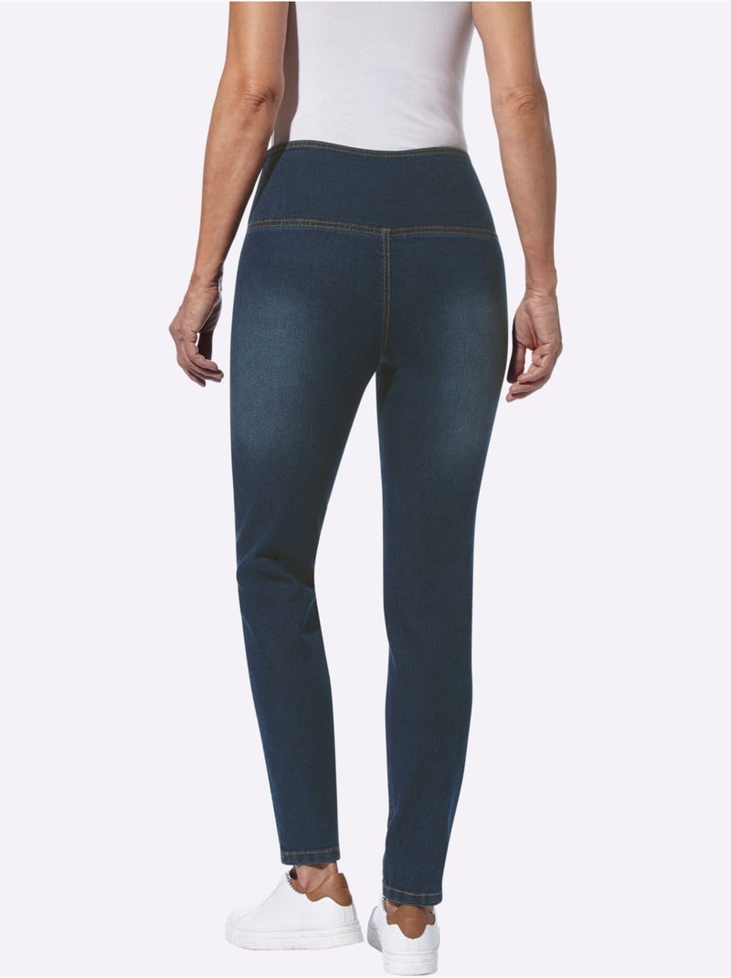 Jean extensible qualité coton doux sur la peau - taille courte - witt Bleu jean - Kiabi