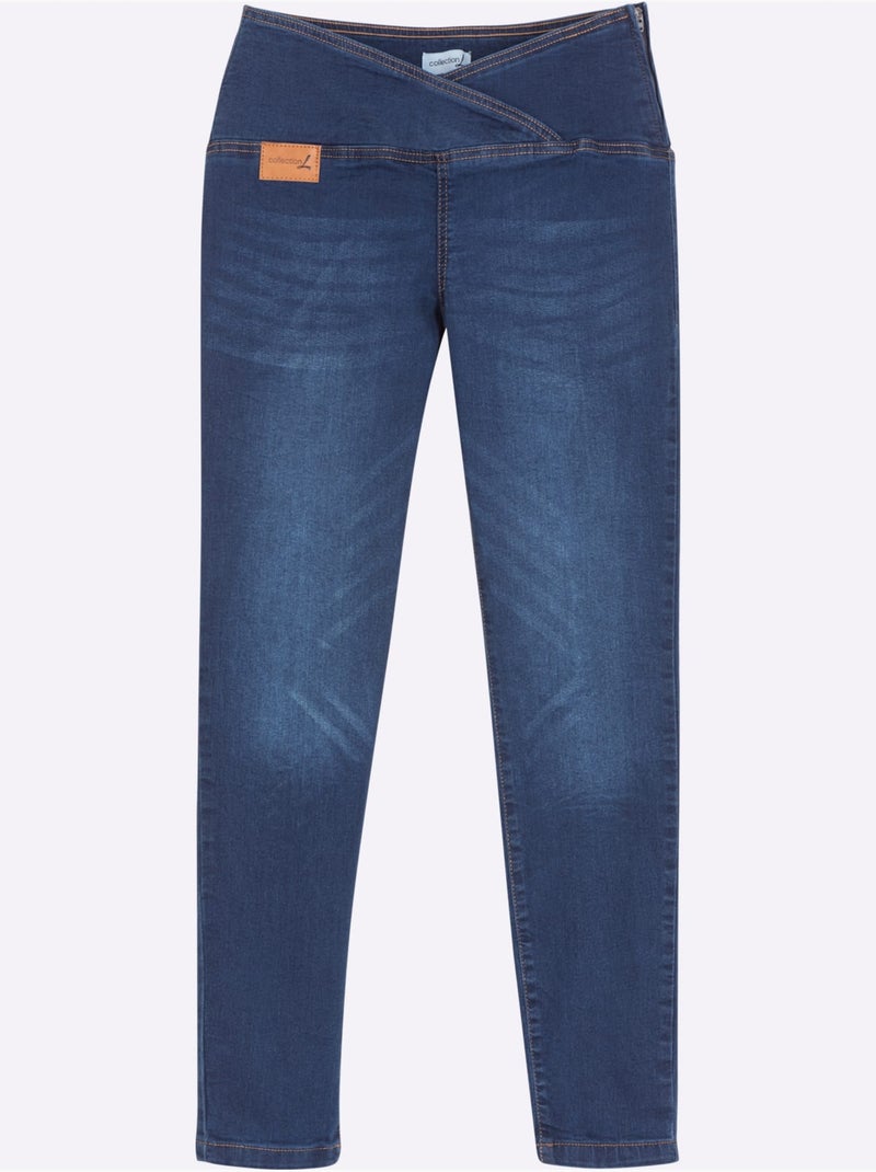 Jean extensible qualité coton doux sur la peau - taille extra courte - witt Bleu jean - Kiabi