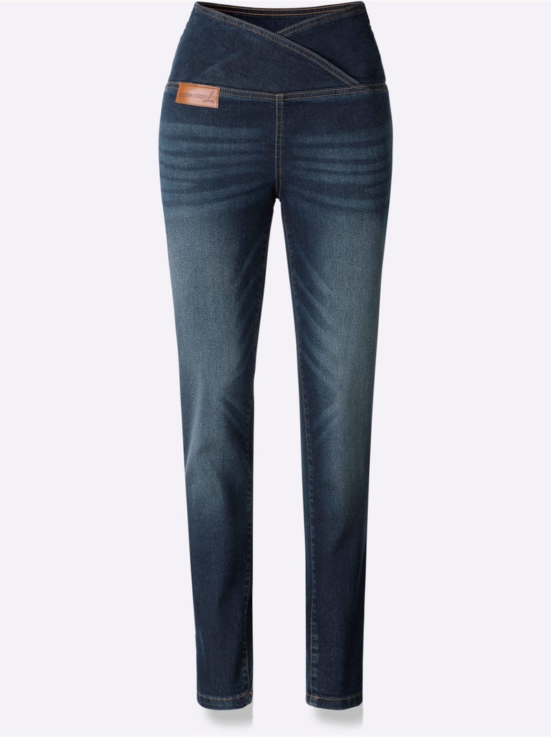 Jean extensible qualité coton doux sur la peau - taille standard - witt Bleu jean - Kiabi