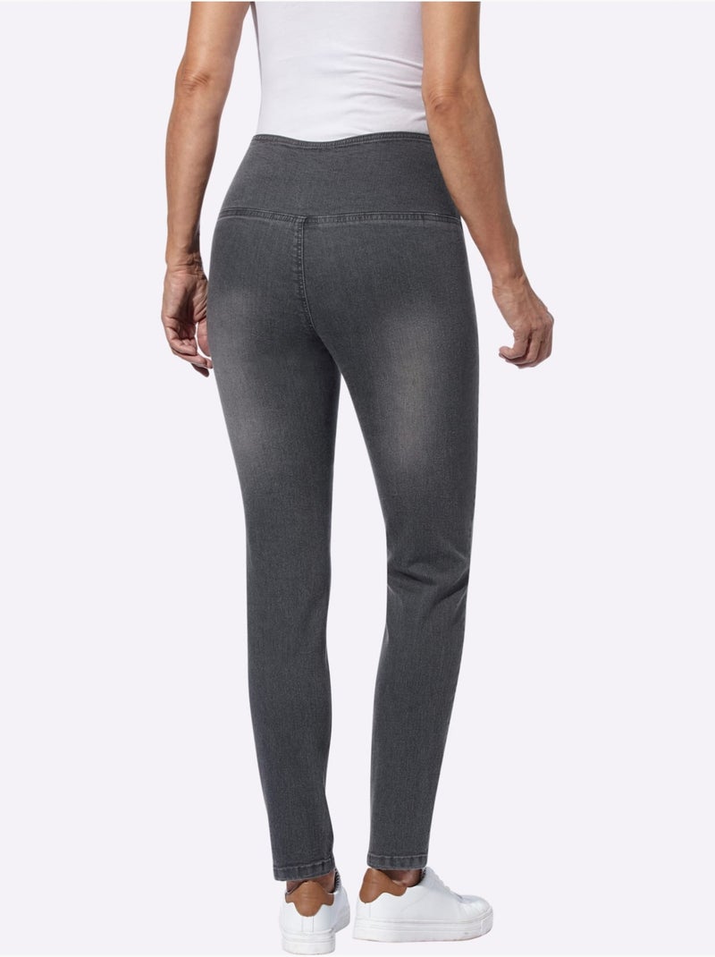 Jean extensible qualité coton doux sur la peau - taille standard - witt gris anthracite - Kiabi