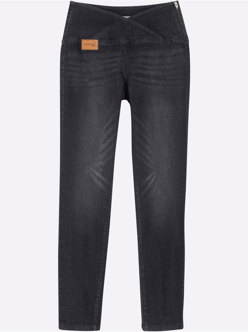 Jean extensible qualité coton doux sur la peau - taille standard - witt Noir - Kiabi