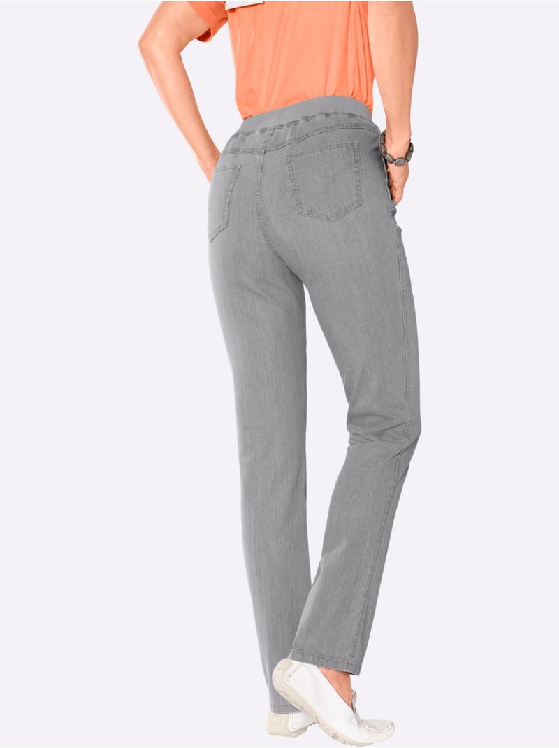 Jean Extensible Qualité Extensible Très Confortable - Taille Extra Courte - Witt Gris - Kiabi