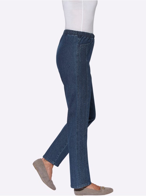 Jean facile à enfiler avec ceinture élastique et poches pratiques - Taille courte - Witt - Kiabi Jean facile à enfiler avec ceinture élastique et poches pratiques - Taille courte - Witt - Kiabi
