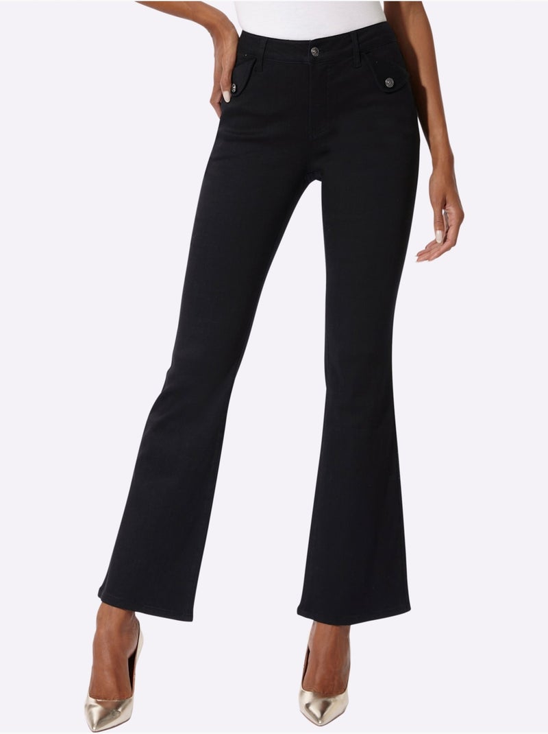 Jean facile d'entretien et durable - taille courte - helline Noir - Kiabi