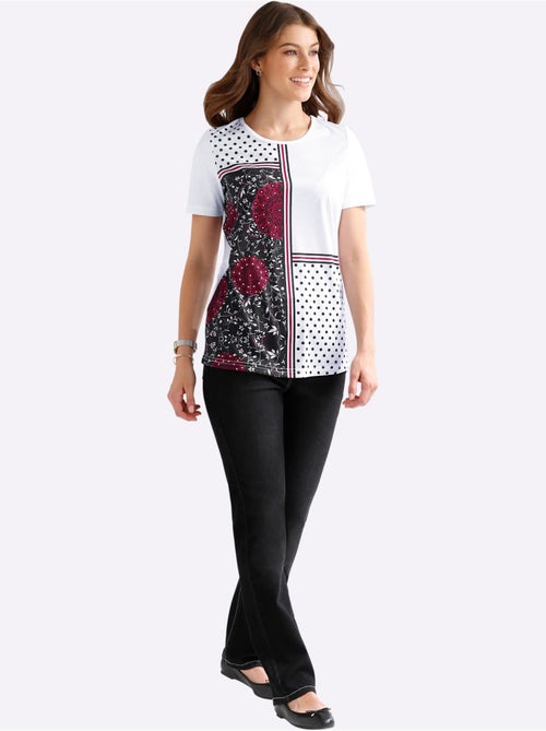 Jean féminin à ceinture élastique avec effet ventre plat - Taille standard - Moda Vilona - Kiabi Jean féminin à ceinture élastique avec effet ventre plat - Taille standard - Moda Vilona - Kiabi